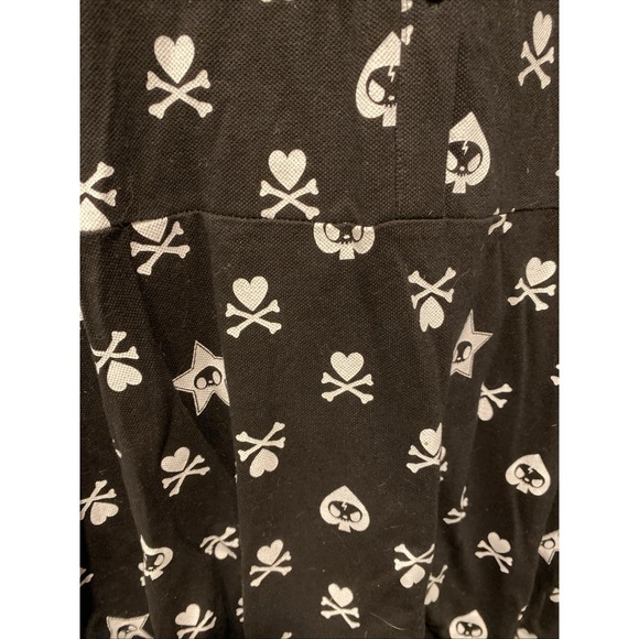 Dolls Kill x Womens Black Skull Short Sleeve Dress 1X - Picture 3 of 6